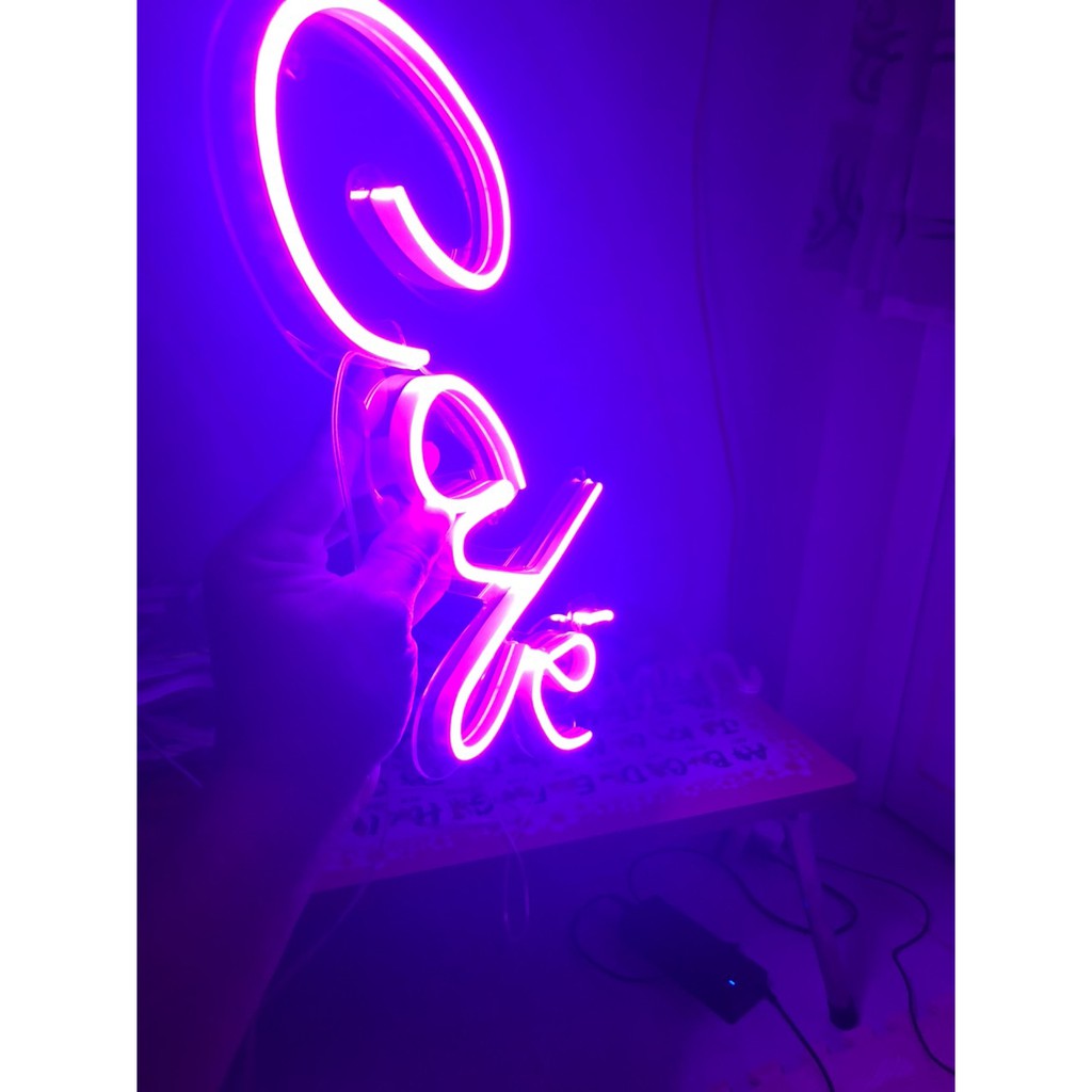Led neon trang trí chữ love, cafe