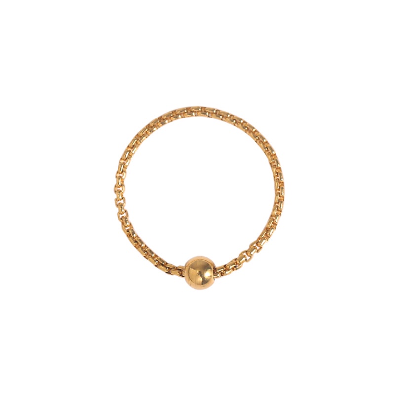 Nhẫn Thép Titan Mạ Vàng 18k Đính Hạt Kiểu Nhật Hàn Đơn Giản Không Gây Dị Ứng Thời Trang Cho Nữ