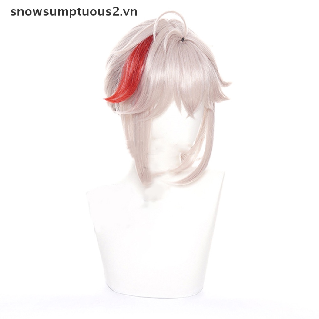 Tóc Giả Màu Be Hóa Trang Nhân Vật Game Genshin Va Chạm Kazuha