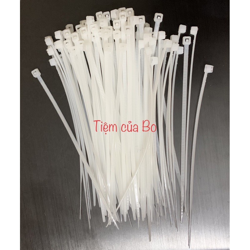 (100 chiếc) dây thít 10cm trắng
