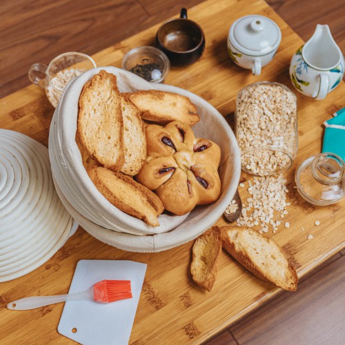 Bát ủ bột - Dụng cụ làm bánh - Bát mây trang trí