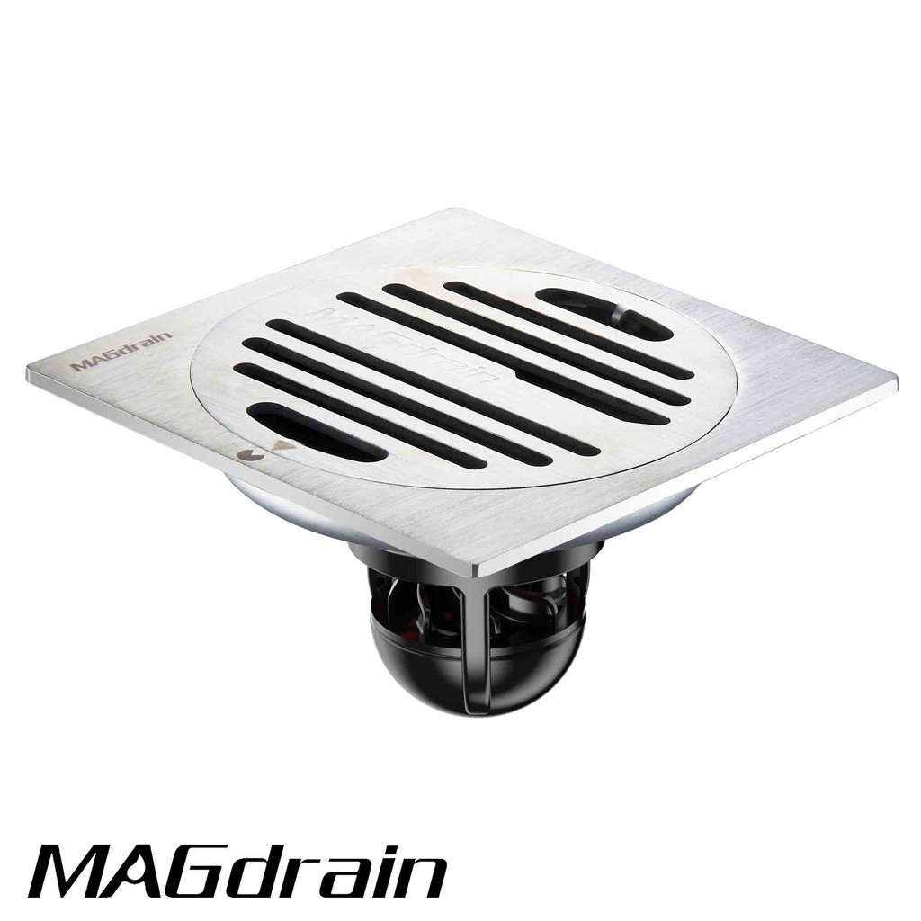 Phễu thoát sàn chống nước trào ngược, chống mùi hôi thông minh 100x100 (Inox 201 mờ) - Model P30A5-B
