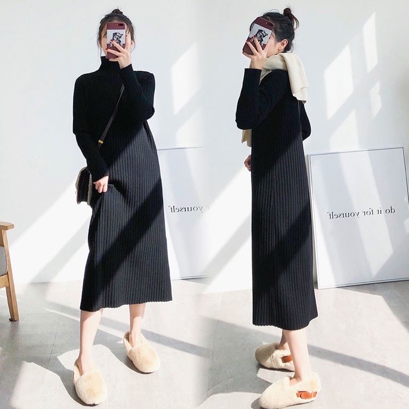 Váy len dáng dài suông rộng quảng châu