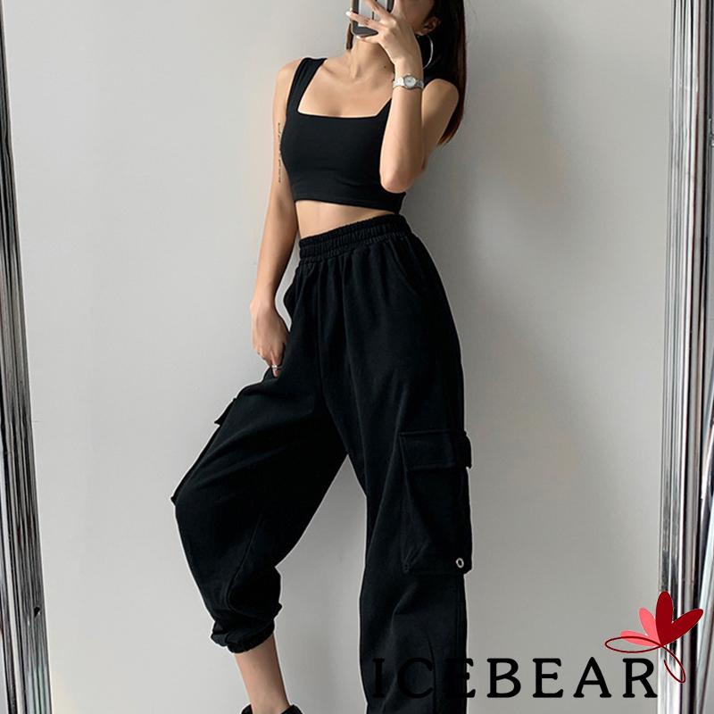 Áo Hai Dây Cổ Vuông Màu Trơn Thời Trang Quyến Rũ Cho Nữ