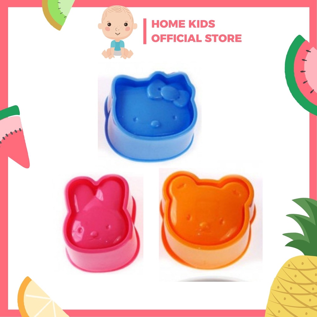 Set 3 Khuôn Làm Cơm Hình Thú Ngộ Nghĩnh Ăn Dặm Cho Bé