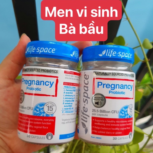 Men Vi Sinh Probiotic Cho Bà Bầu Của Life Space Úc 60 Viên