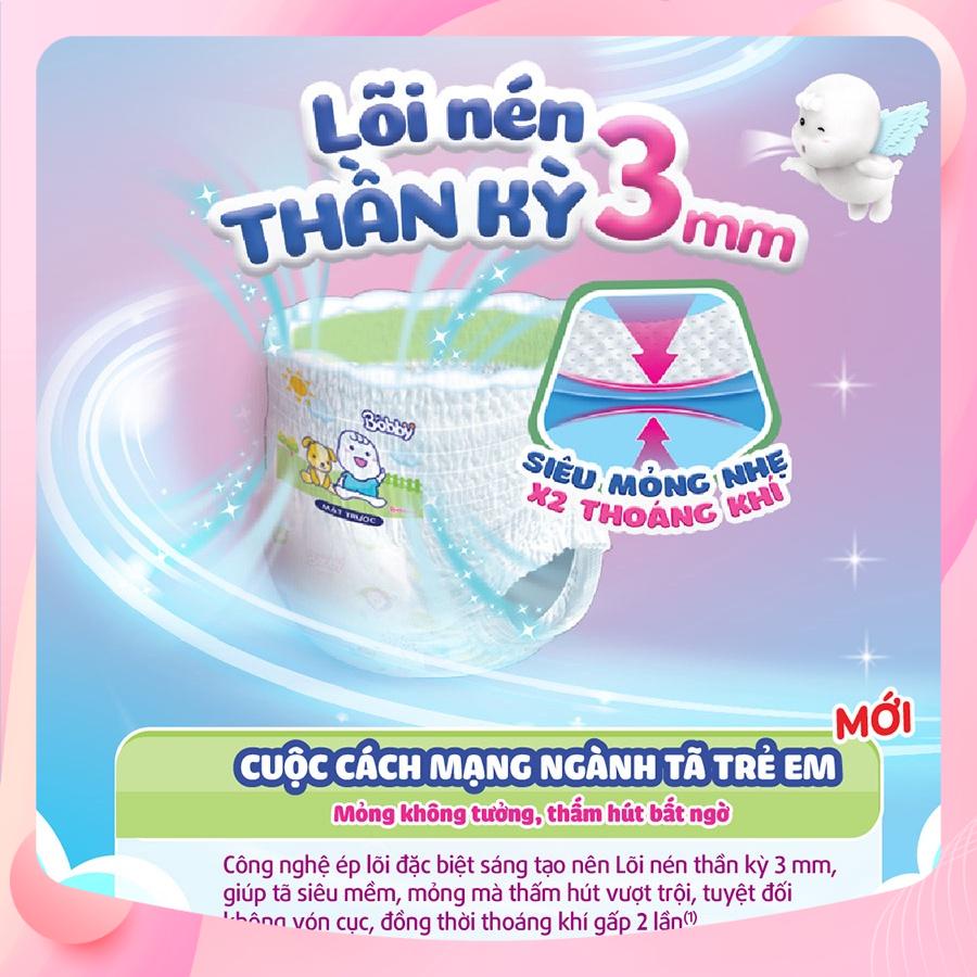 Tả dán bobby sơ sinh siêu thấm S80 miếng tặng kèm 4 miếng tả dán size S, bobby dán mẫu mới lõi nén thần kỳ cho bé 4-8kg