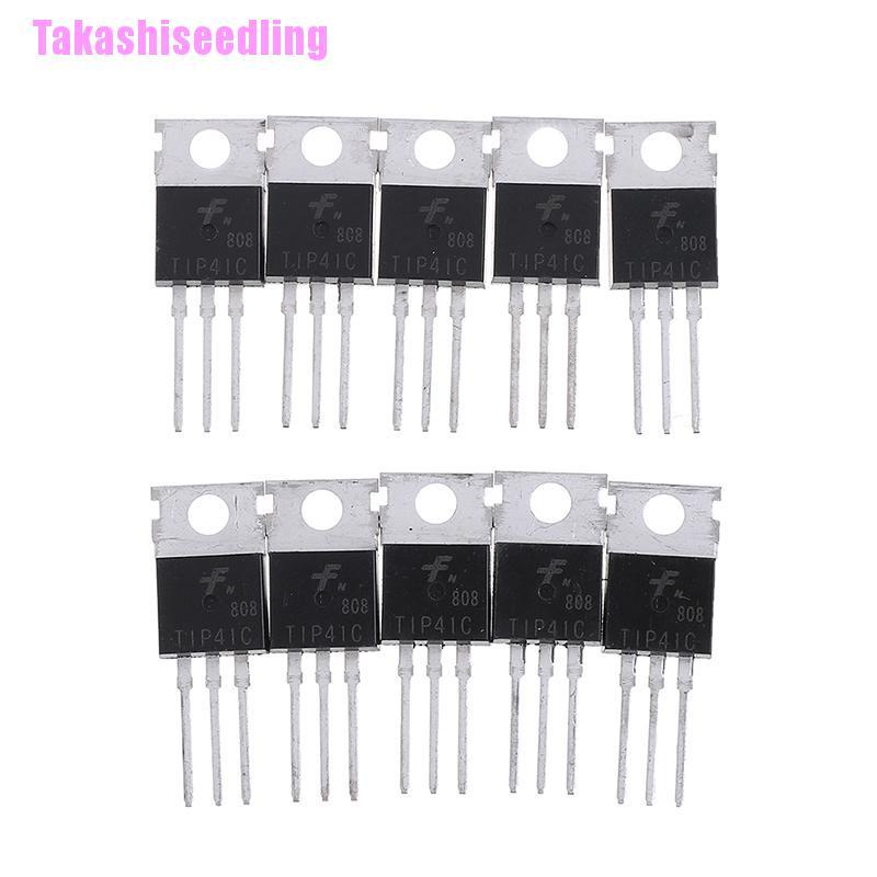 Bộ 10 Linh Kiện Bán Dẫn Takashiseedling Tip41C Tip41 Npn To-220 Chất Lượng Cao