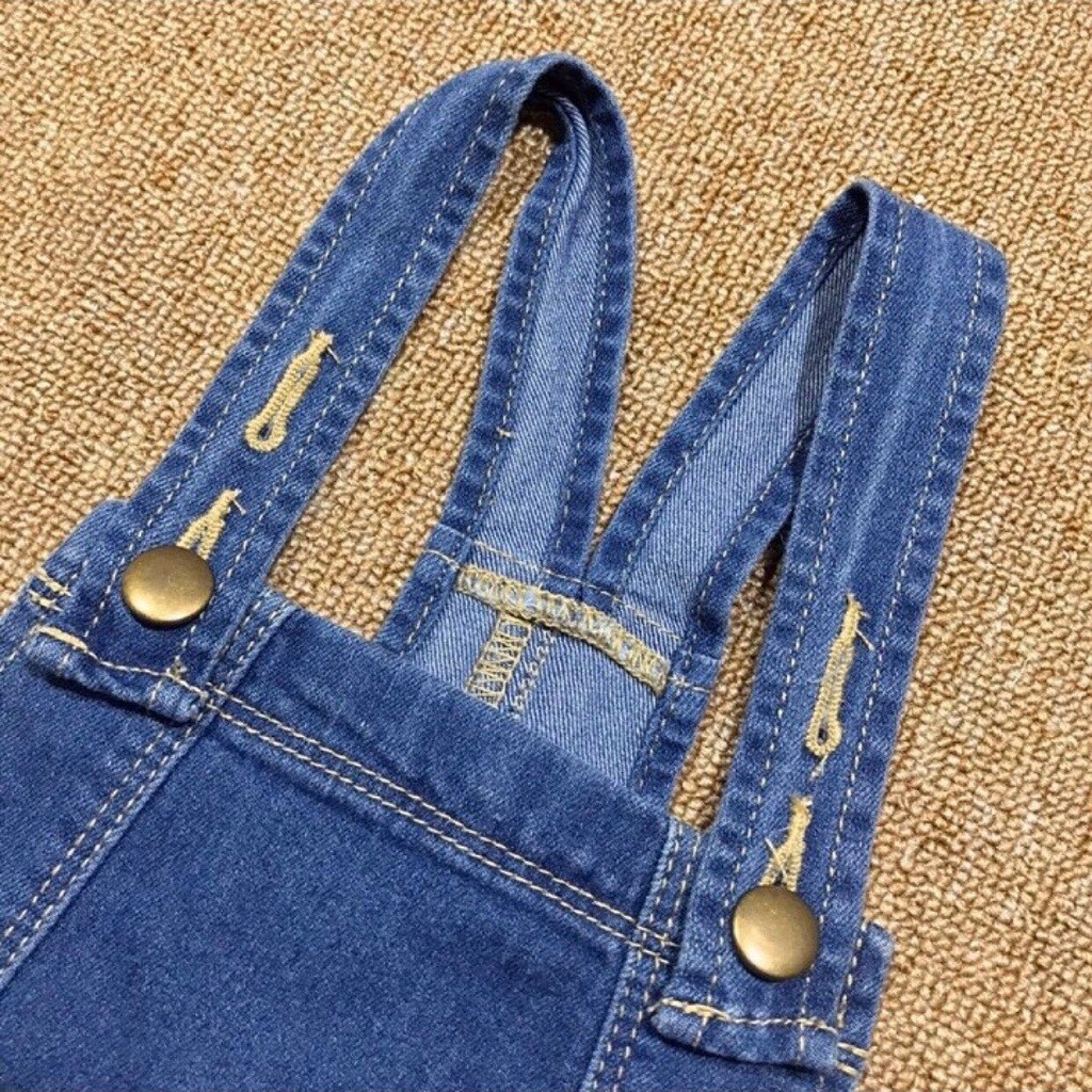 [Sale Giá Cực Tốt - Hàng Lẻ Size] Váy Yếm Jean Bé Gái, Chất Jean Co Giãn, Size 3-8, Hàng Xuất Dư Xịn