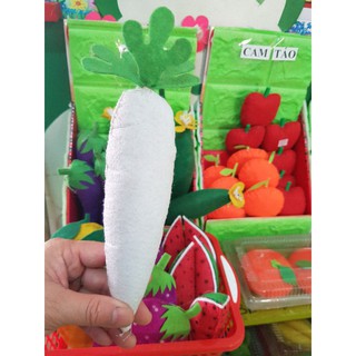 Củ cải trắng làm từ vải nỉ - đồ dùng mầm non - thaithigiang2