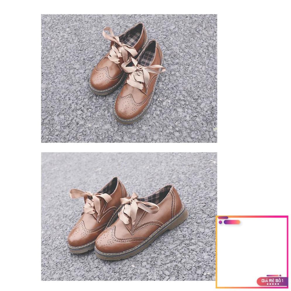 Giày oxford vintage đục lỗ 2 dây buộc -v01 | BigBuy360 - bigbuy360.vn