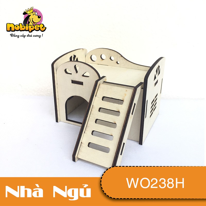 Nhà Gỗ Sân Thượng Banana Nhà ngủ Lắp Ráp  cho Chuột Hamster WO238H