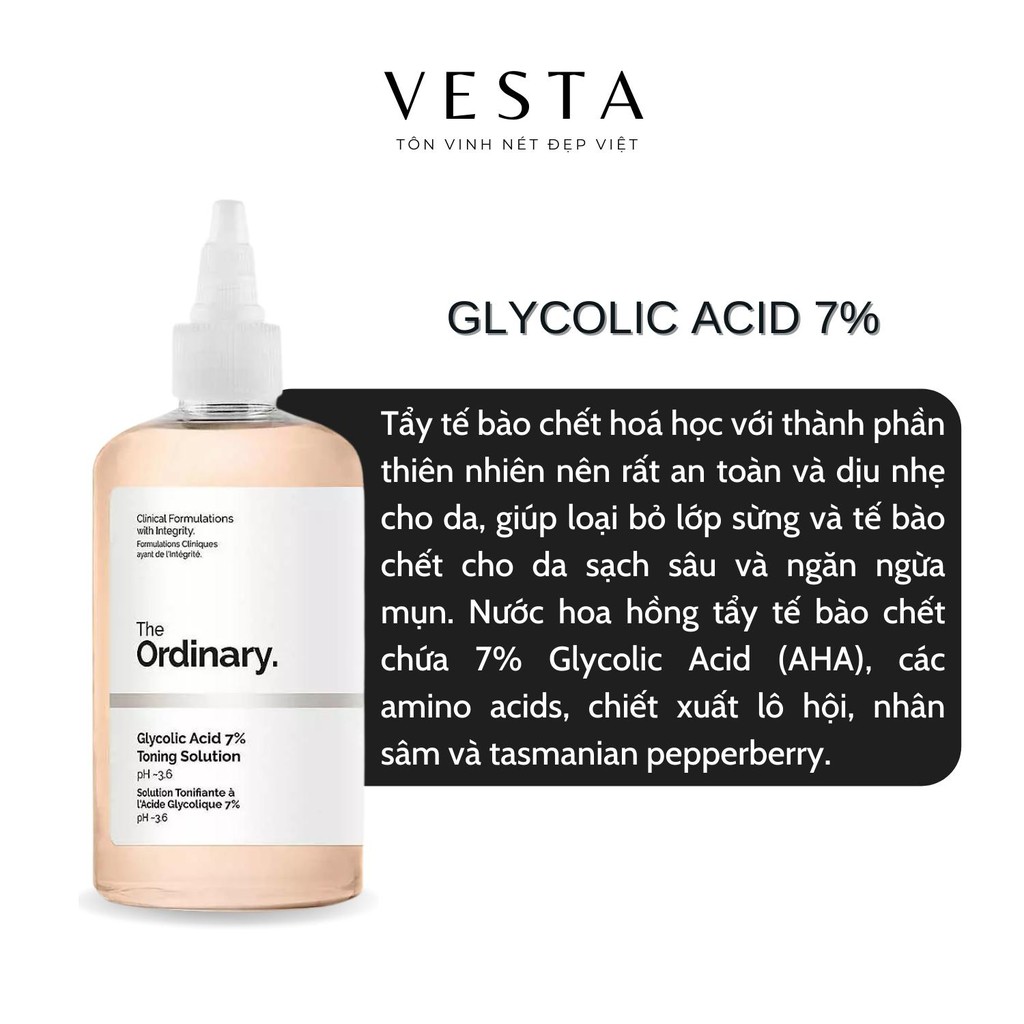 Toner Tẩy Da Chết Glycolic Acid 7% Toning Solution The Ordinary 240ml