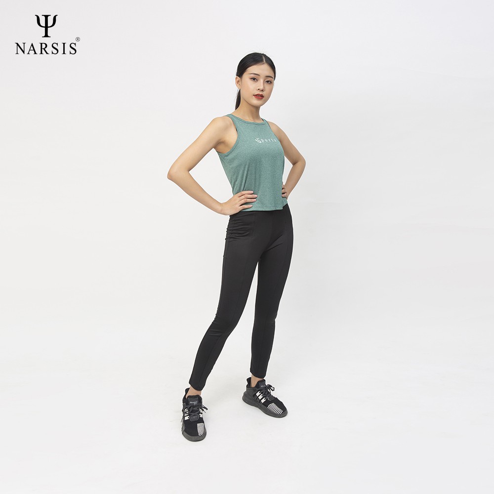 Áo thun ba lỗ nữ Narsis L0055 màu xanh lá cây