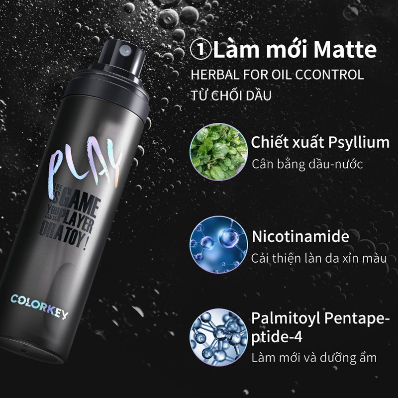 Colorkey Makeup Setting Spray Dual Finish Oil Control Long Lasting Moisture Cosmetic 50ml | BigBuy360 - bigbuy360.vn