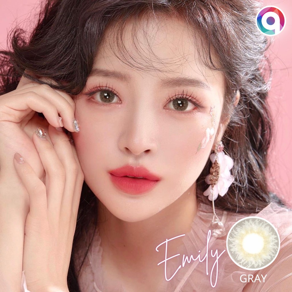 Kính áp tròng QUYNH LENS emily gray 0-8 độ