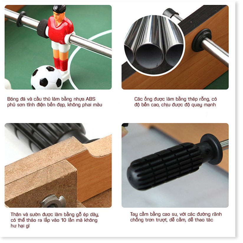 Bàn Bi Lắc, Bàn Đá Banh Mini - Đồ Chơi Bàn Bi Lắc Bóng Đá Table Top Foosball Trẻ Em, Luyện Phản Xạ, Trẻ Thông Minh