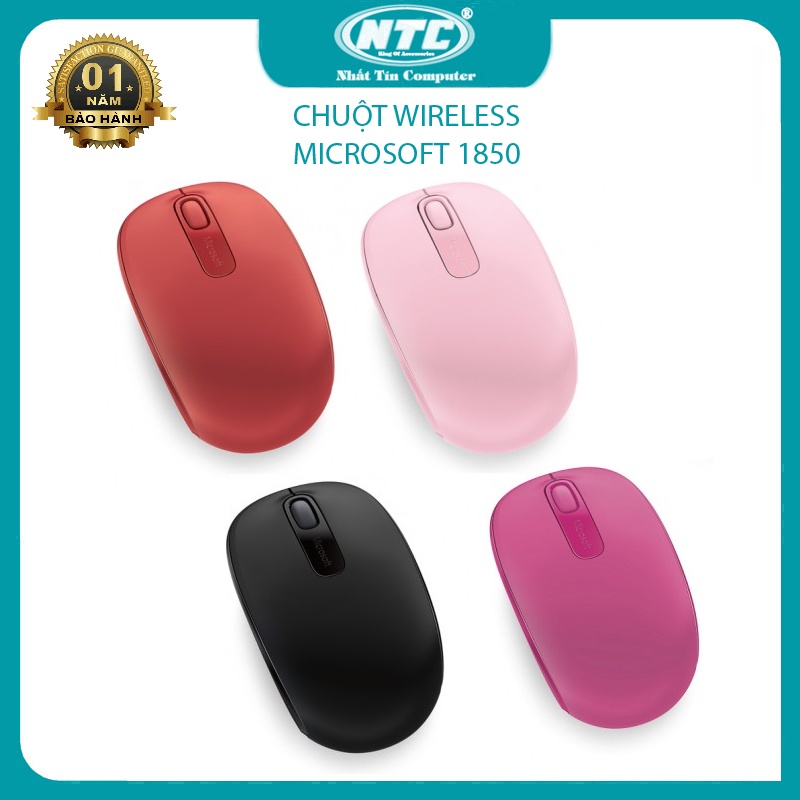 Chuột không dây Microsoft wireless Mobile 1850 siêu bền - PSD phân phối (4 MÀU TÙY CHỌN) Nhất Tín Computer