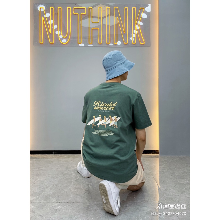 Áo Thun tay lỡ in Rivulet Nam Nữ Unisex cổ tròn, áo phông ngắn tay Boin shop không cổ ảnh thật, không nhăn, k ra màu