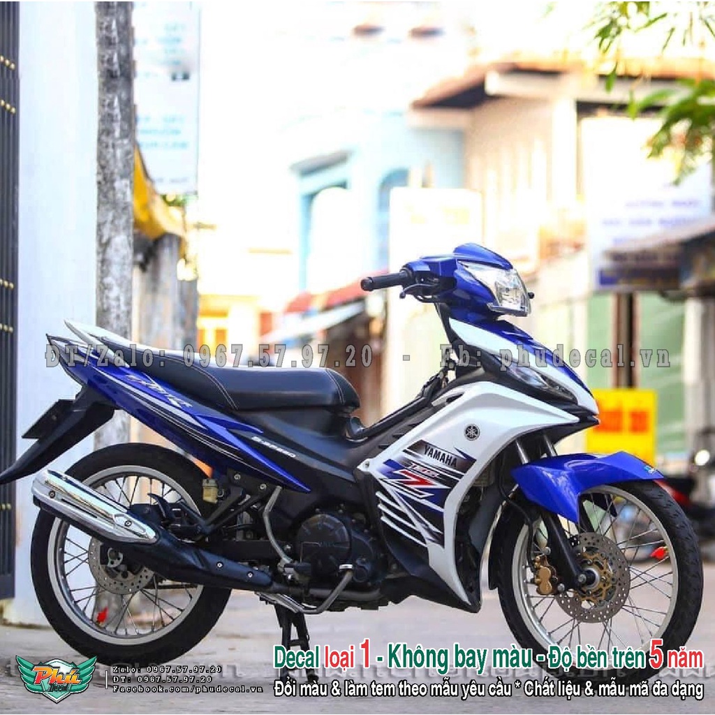 Tem rời xe Exciter 135 Xanh trắng  Z (A)