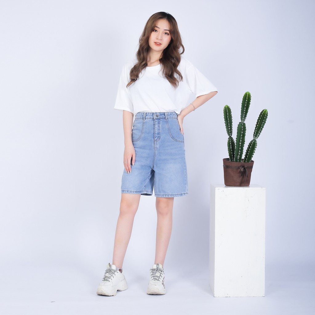 Quần Short jean nữ chất bò trơn mềm xinh xắn - 4BASIC 001