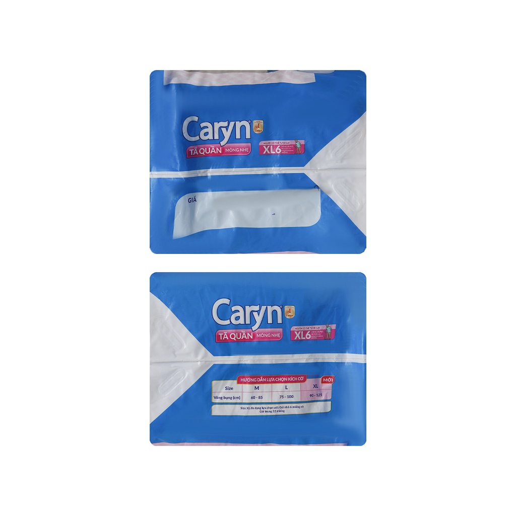 Tã quần Caryn loại mỏng nhẹ size XL 12 miếng