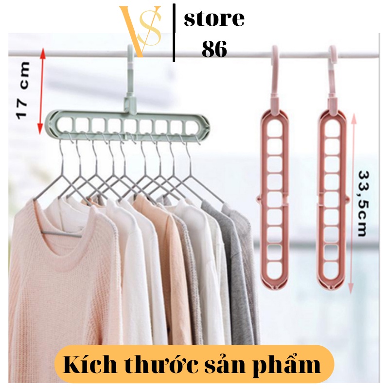 Móc treo quần áo thông minh 9 lỗ - Móc treo quần áo đa năng tiết kiệm diện tích (MT9L)