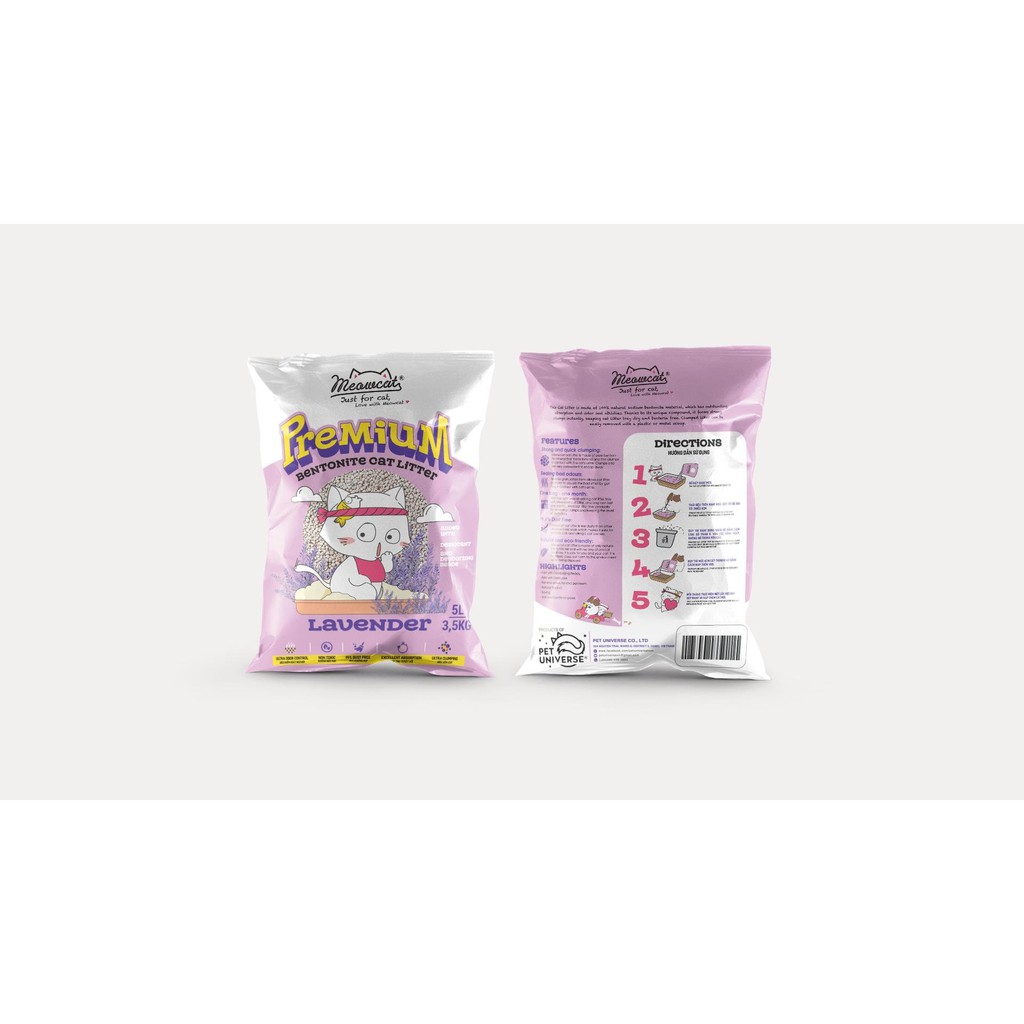 Cát vệ sinh cho mèo Meowcat Litter Premium