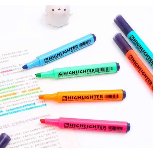 Z0093 Bút Tô Màu Highlighter Tam Giác Xịn Tươi Sáng Bút Dạ Quang Bukao