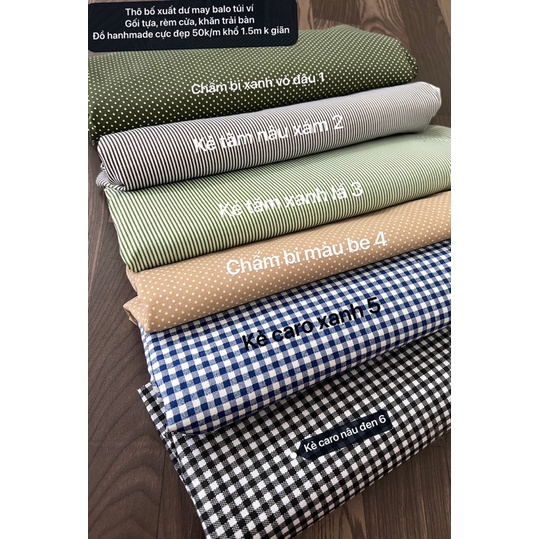 Vải Bố Canvas -Vải Thô Bố -May gối tựa sofa- - may Balo túi ví, khăn trải bàn, may tạp dề,tạp dề cotton