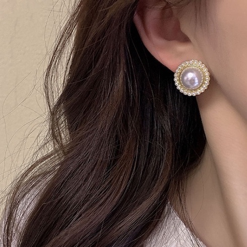 Set 5 Khuyên Tai Ngọc Trai Phong Cách Hàn Quốc Thanh Lịch Dành Cho Nữ