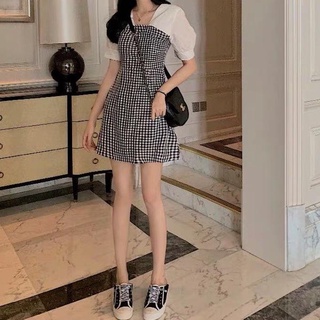Đầm Mini Kẻ Sọc Caro Phong Cách Hàn Quốc Mới Nhất Cho Nữ - 1203 (XS-XL) #4