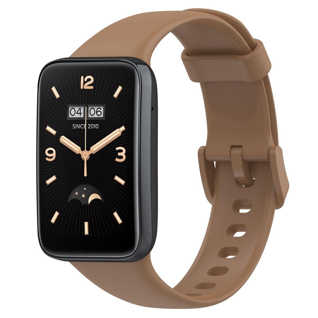 Dây Đeo Thay Thế Chất Liệu Silicon Màu Trơn Cho Xiaomi Mi Band 7 Pro