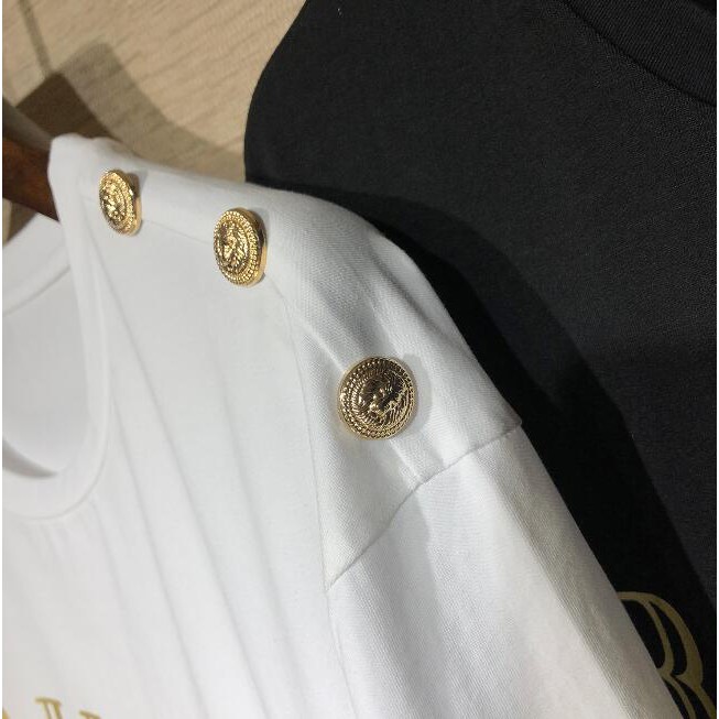 Áo thun cotton Unisex thêu chữ thời trang đơn giản