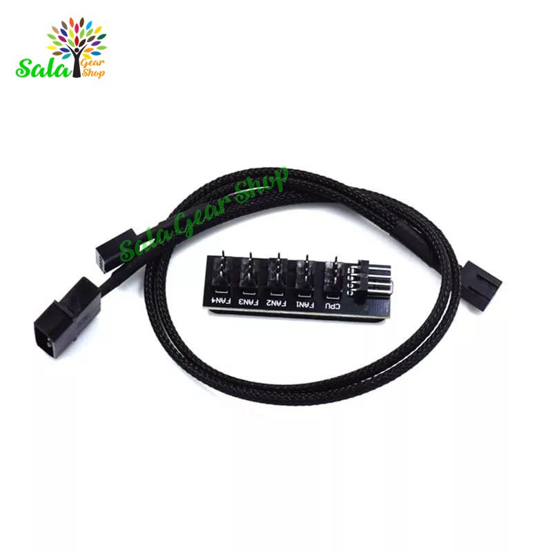 Bộ HUB 4 Cổng Chia Quạt 4Pin PWM Cấp Nguồn 4Pin Molex Giảm Tải Cho MainBoard