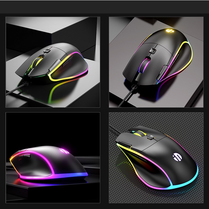 Chuột gaming INPHIC PW8, chuột chơi game 7200DPI, 13 chế độ LED - Raven Gaming Gear