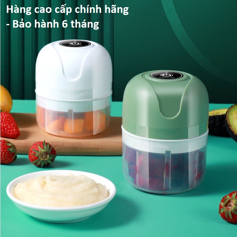 Máy xay tỏi ớt mini cầm tay đa năng chính hãng, máy xay thịt, đồ ăn dặm cho bé