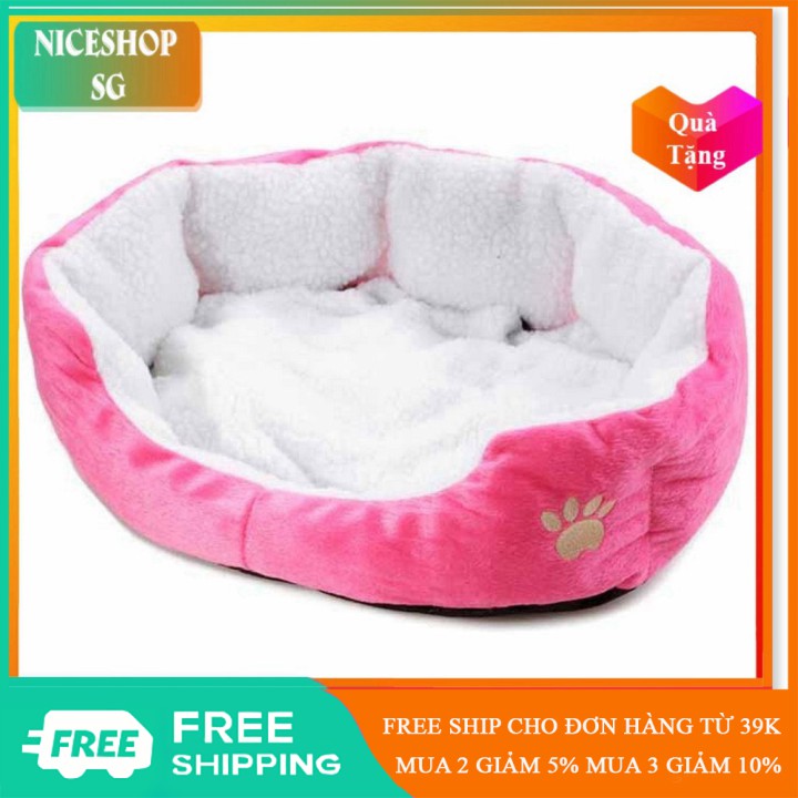 Đệm nệm ngủ hình tròn cho chó mèo chất liệu mềm mại ấm áp - OT0596