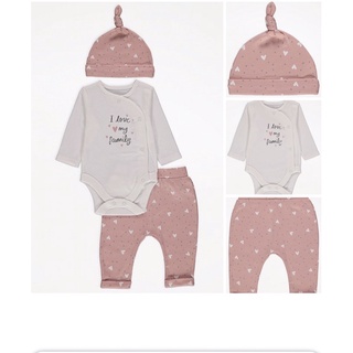 Set bộ 3ct i love my family xinh xắn cho bé gái sz 9-12m đến 1.5-2y