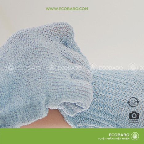 Găng tay tắm tẩy tế bào chết chuyên dụng toàn thân độ nhám vừa phải - Ecobabo