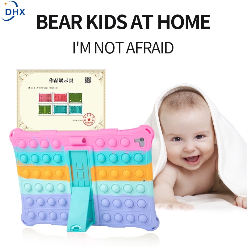 Ốp máy tính bảng silicon có giá đỡ thích hợp cho iPad 5th 6th Gen 9.7 2018 2017 10.2 9th 8th 7th