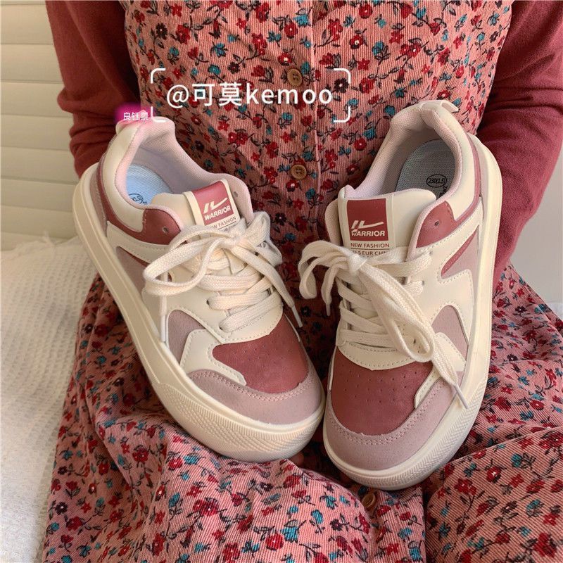 Giày thể thao nữ sneaker đơn giản dễ phối quần áo đế bằng tôn dáng phong cách basic