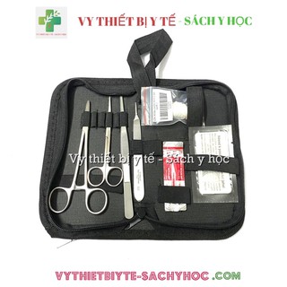Bộ tiểu phẫu có túi +07 món ( bộ phẫu thuật thực hành ) bộ khâu da thực tập, combo kha da, tiểu phẫu sơ cứu
