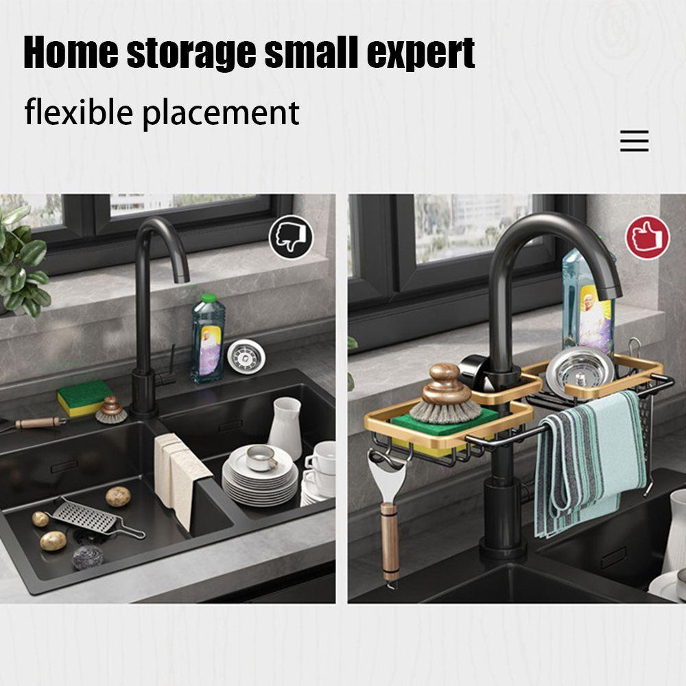 Giá Nhôm Thoát Nước Gắn Bồn Rửa Chén Nhà Bếp / Nhà Tắm Tiện Dụng