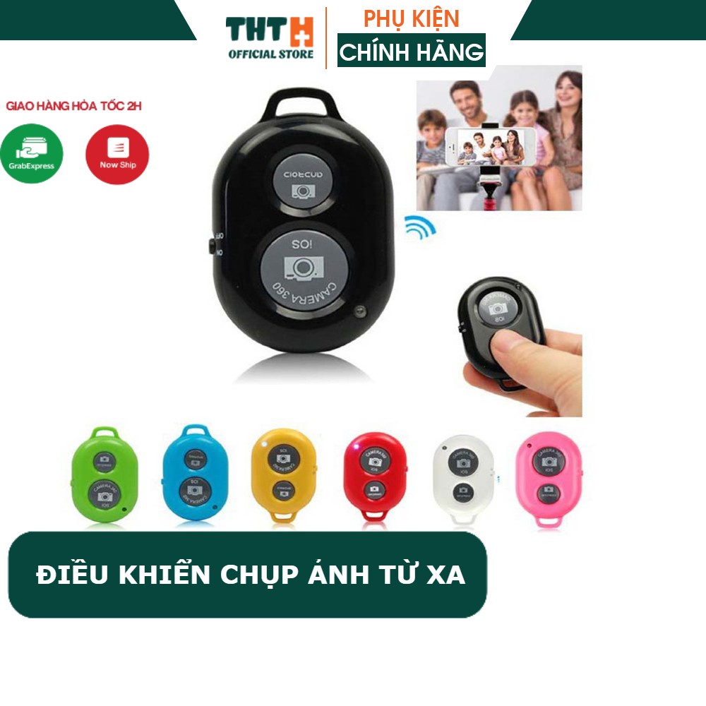 Nút Bấm Bluetooth Điều Khiển Từ Xa Chụp Ảnh Tự Động Cho Smartphone, Iphone, Ipad ( Giao màu ngẫu nhiên)