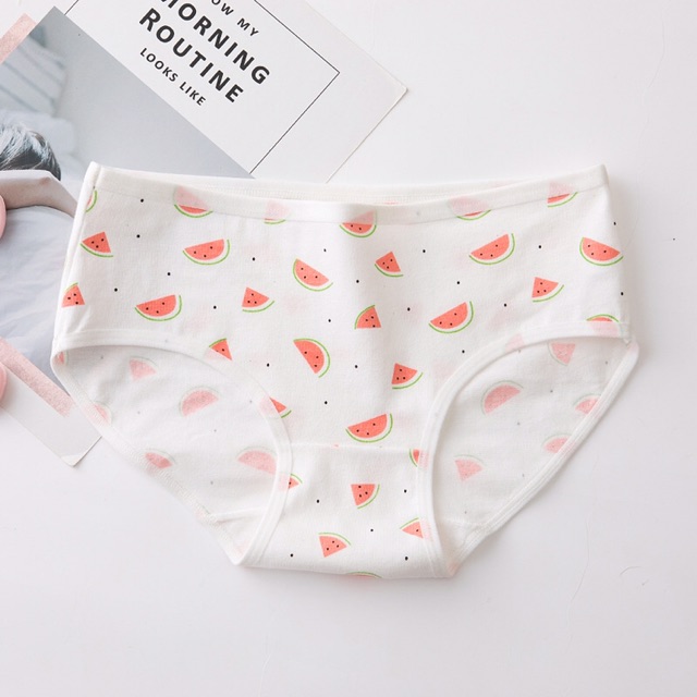 Quần lót dưa hấu cotton nữ cao cấp dễ thương đáng yêu QLU15