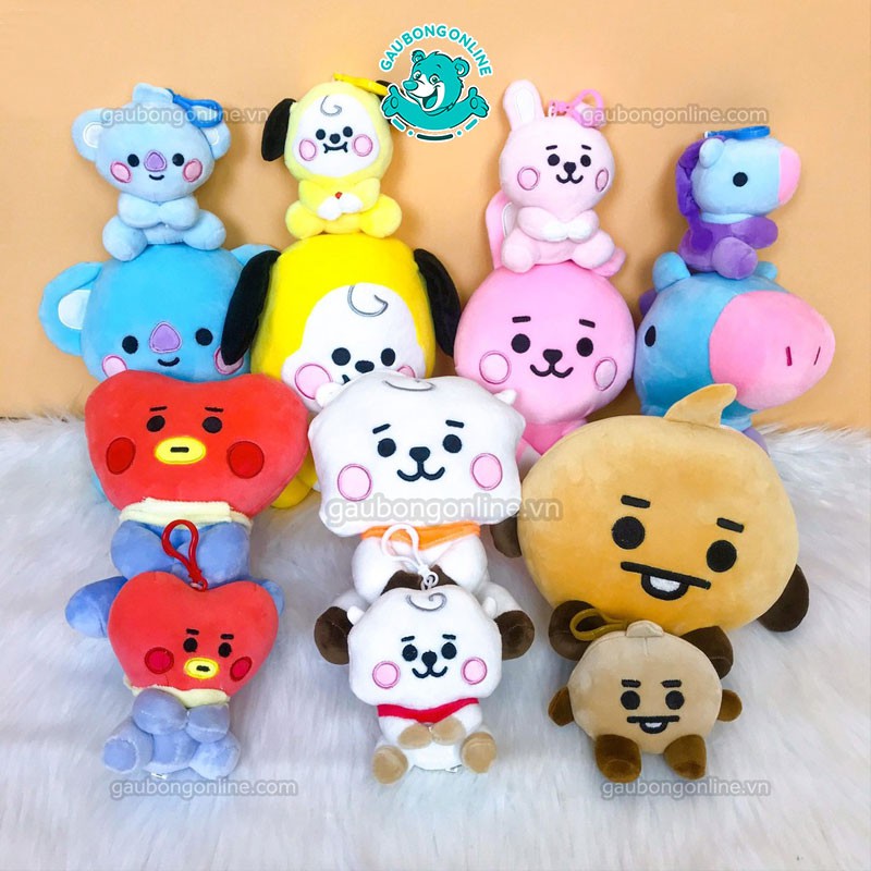 Móc Khóa Gấu Bông BTS Siêu Cute, Dễ Thương