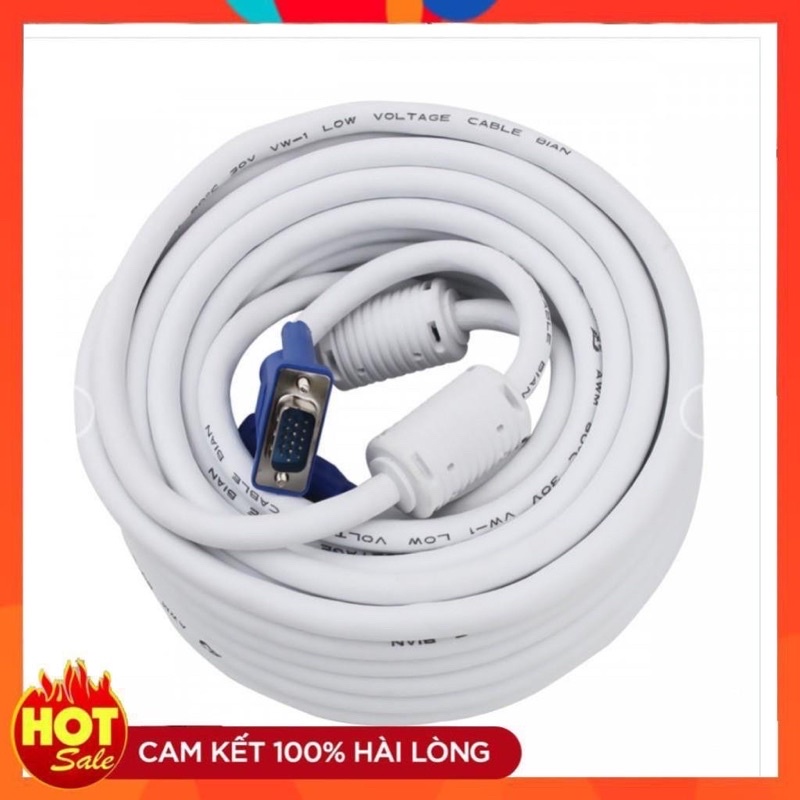 Dây VGA lõi đồng 1.5m hàng chuẩn 3+4 chất lượng cao-cáp 2 đầu VGA đực xịn tốt chống nhiễu