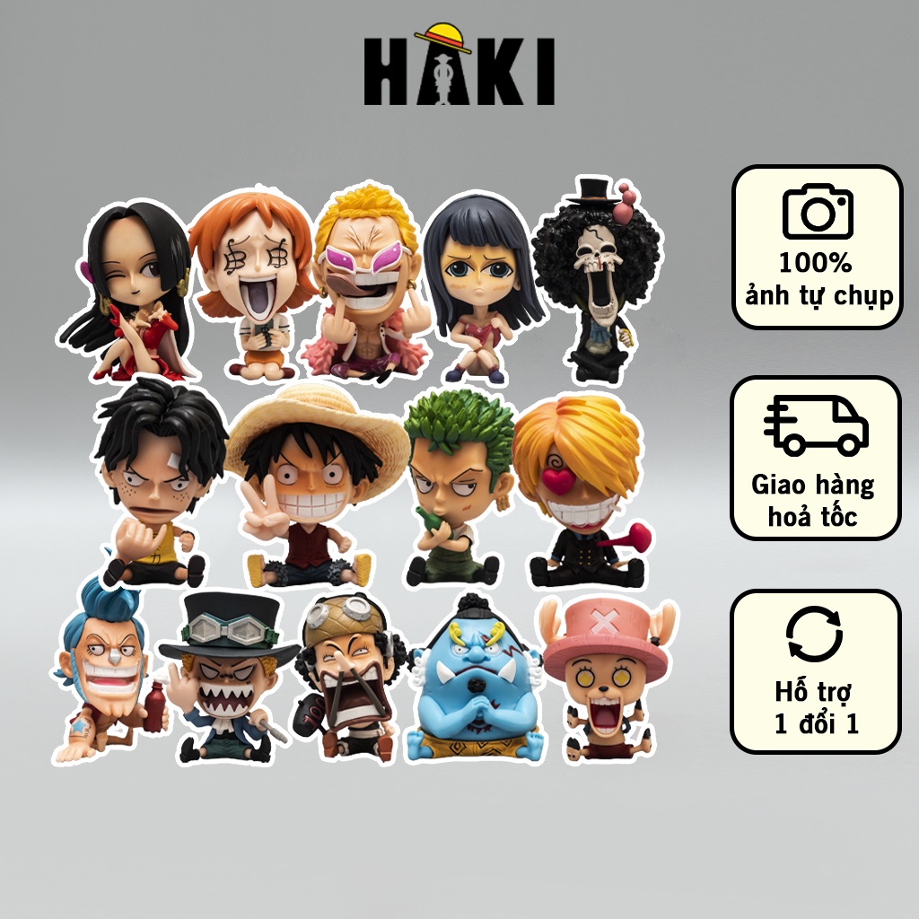 Mô hình One Piece chibi các nhân vật Luffy, Zoro, Sanji, ACE, Sabo - Mô hình trang trí One Piece Haki Shop