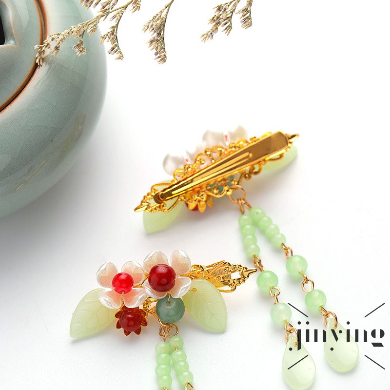 GETNOIVAS Cặp kẹp tóc Hàn Quốc đính họa tiết đá xinh xắn cho nữ